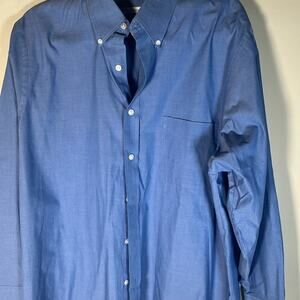 Geoffrey Bean Blue Button Down 16 1/2 32-33 Dress shirt